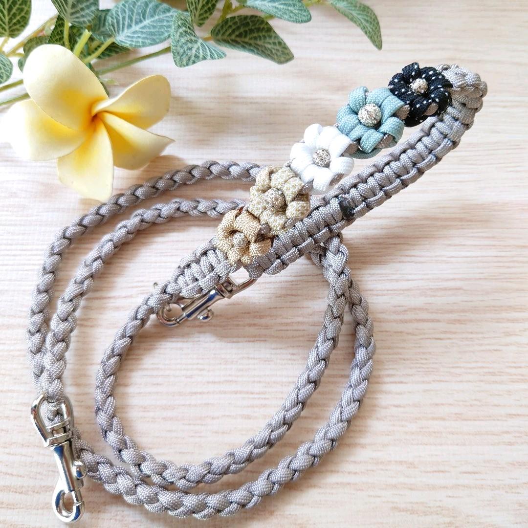 パラコードリード　４つ編みカフェリード　サンドベージュ　シックカラー　№063