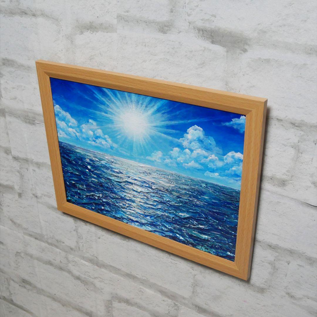 油絵 油彩 油彩画 絵 絵画 【輝きの海】