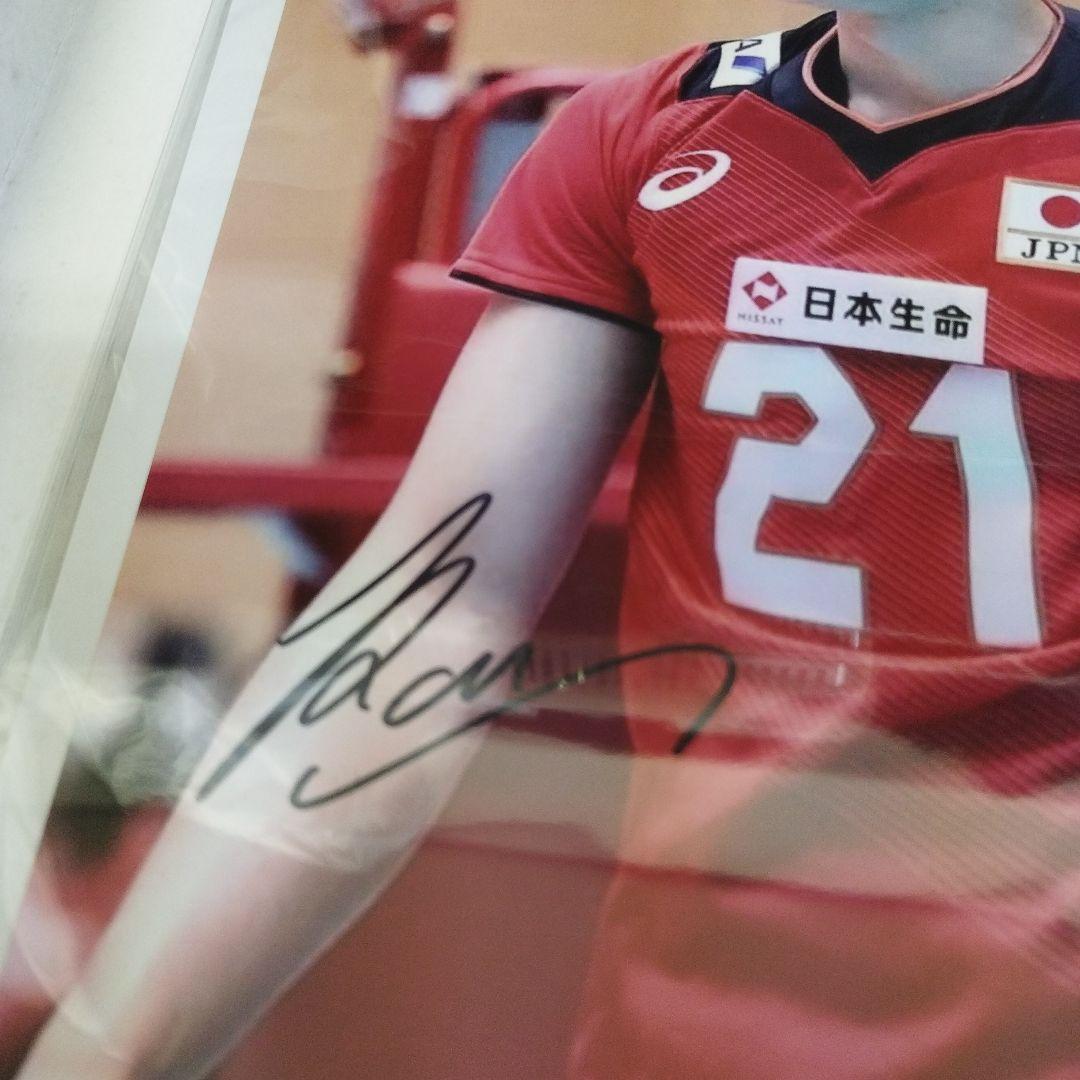男子バレーボールオリンピック日本代表　高橋藍　直筆サイン入りフォト　証明書付き
