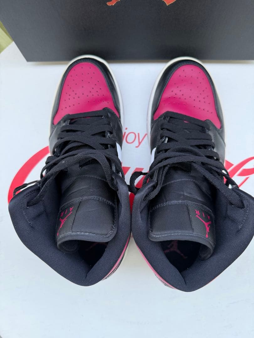 シューズ(男性用) NIKE AIR JORDAN 1 MID \"BLACK/RED/ WHITE\"