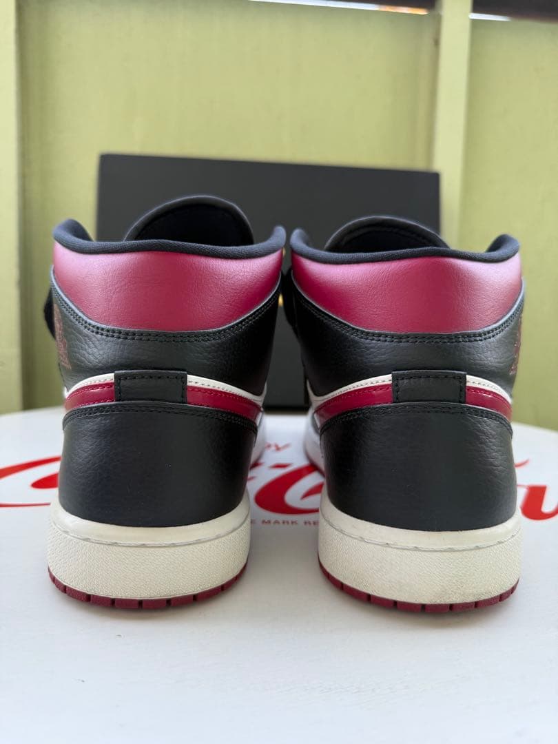 シューズ(男性用) NIKE AIR JORDAN 1 MID \"BLACK/RED/ WHITE\"