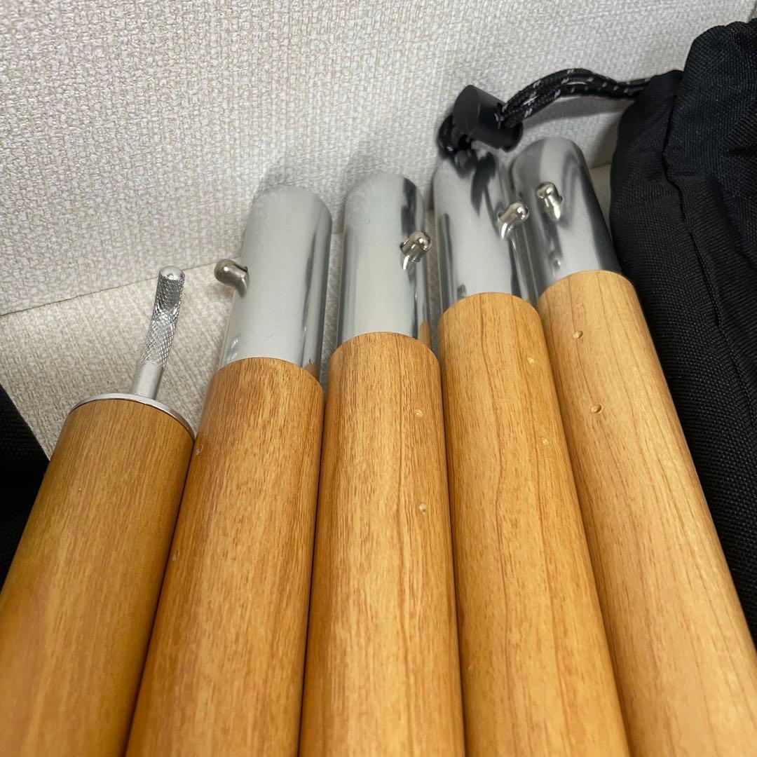 DOD 2セット ビッグタープポール 木目　ディーオーディー　ポール