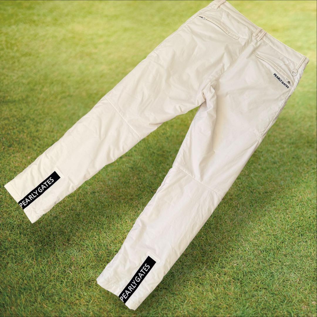 現行モデル　中綿　防寒　パーリーゲイツ　パンツ　L〜XL相当 白　総柄　5