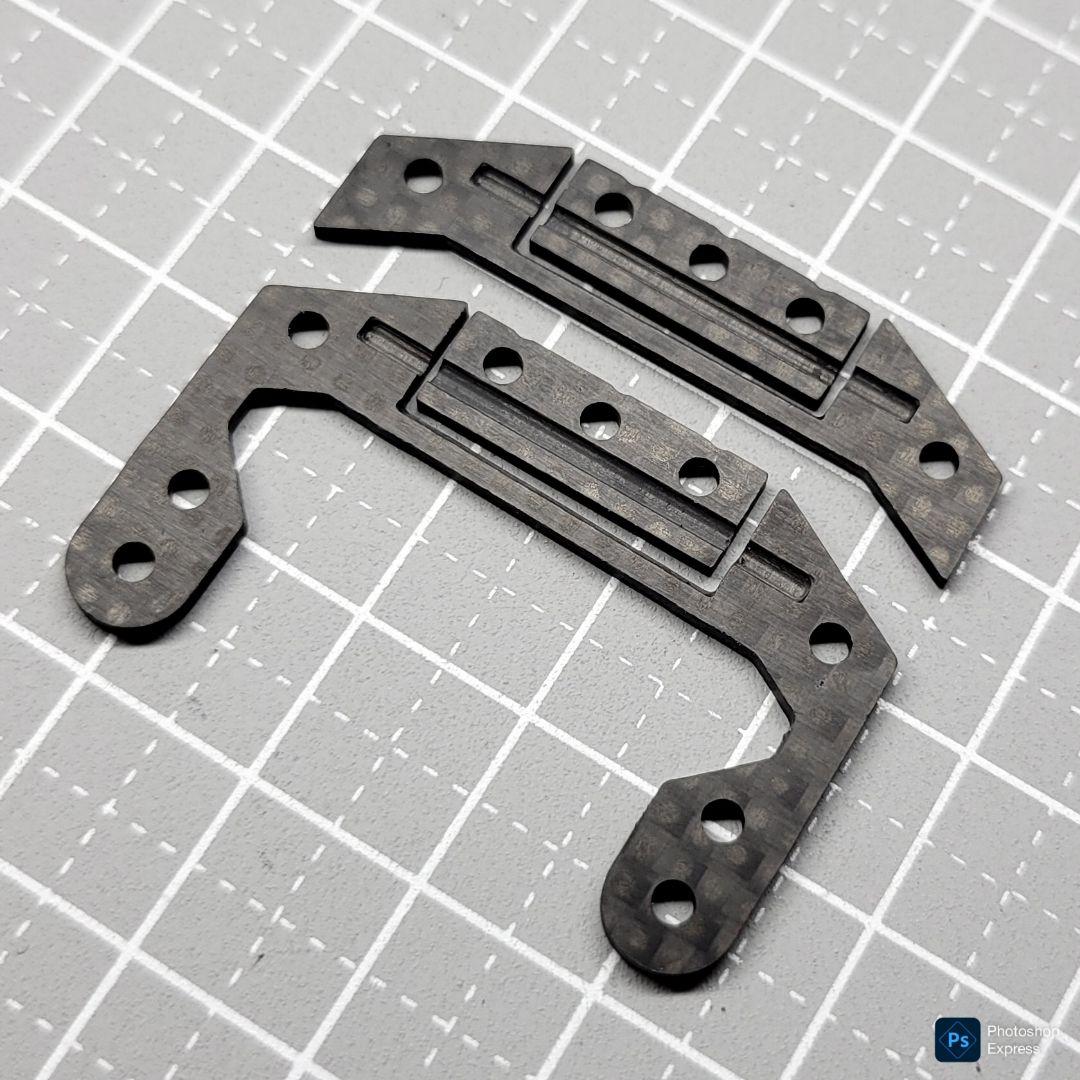 残り1個 CH-Fix【CNC加工】 フロント提灯用ヒンジ カーボンパーツセット