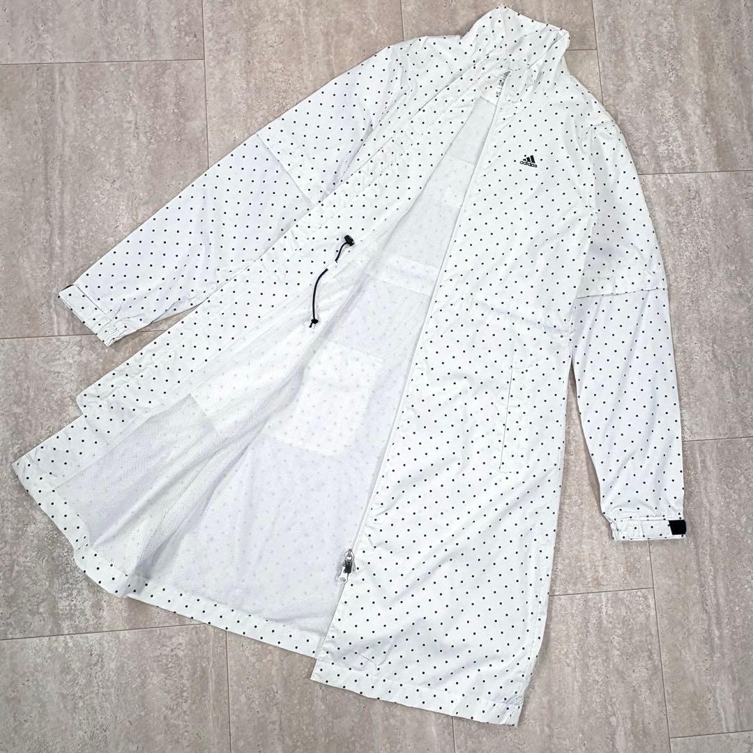 アディダスゴルフ レインウェア レインコート ドット柄 水玉 2way S
