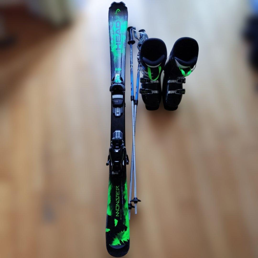 HEAD MONSTER スキー板 127cm ロシブーツ23.5cmセット