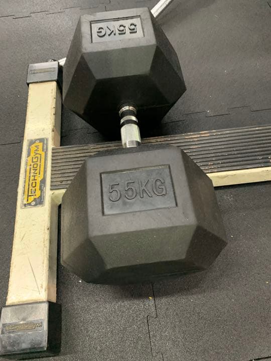 ヘックス  ラバーダンベル　55kg2個