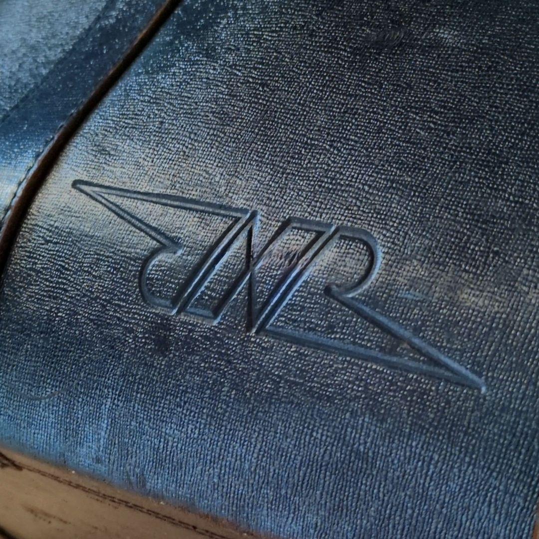 鉄道関連グッズ：鉄道カバン 国鉄 JNR ブラック レザーバック(皮製)当時物