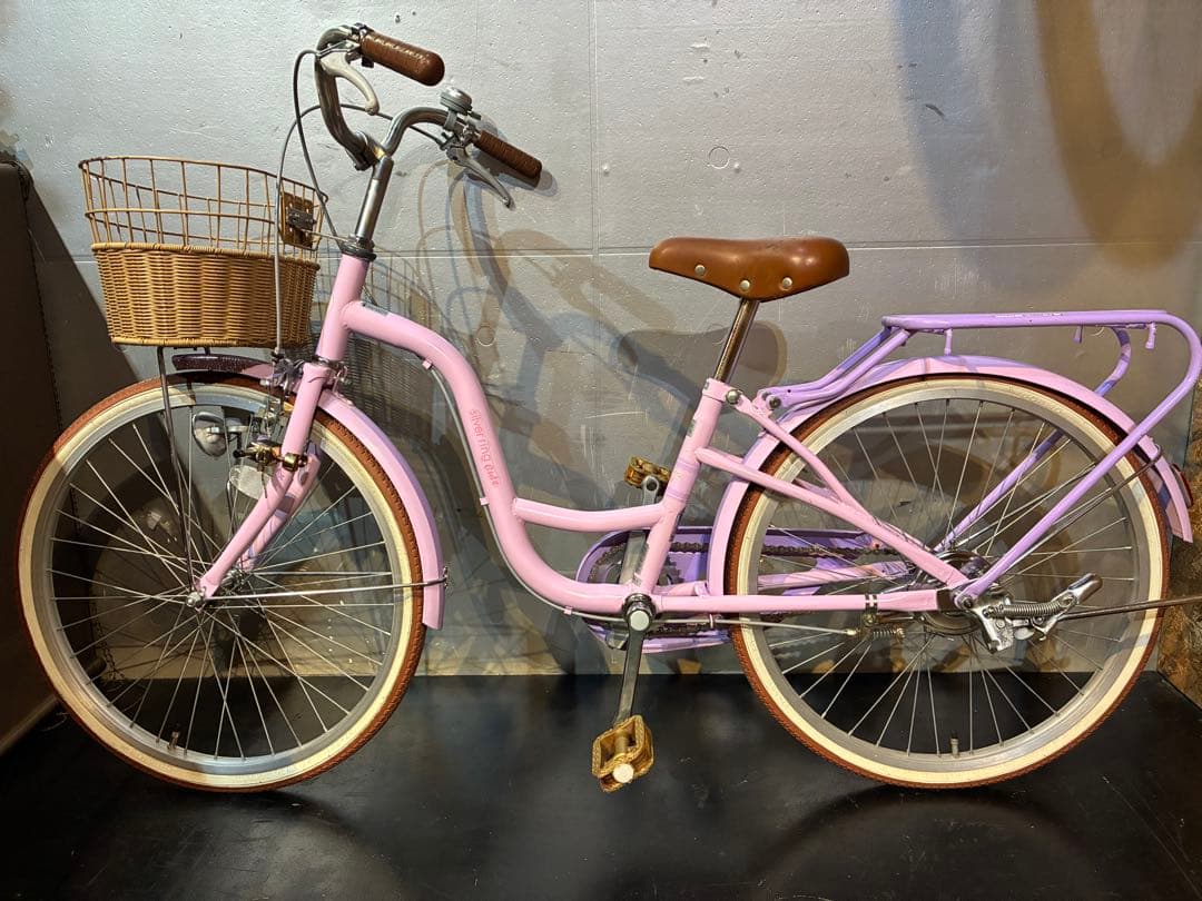G9【大阪堺市/引取】中古自転車 子ども自転車 22インチ パープル系