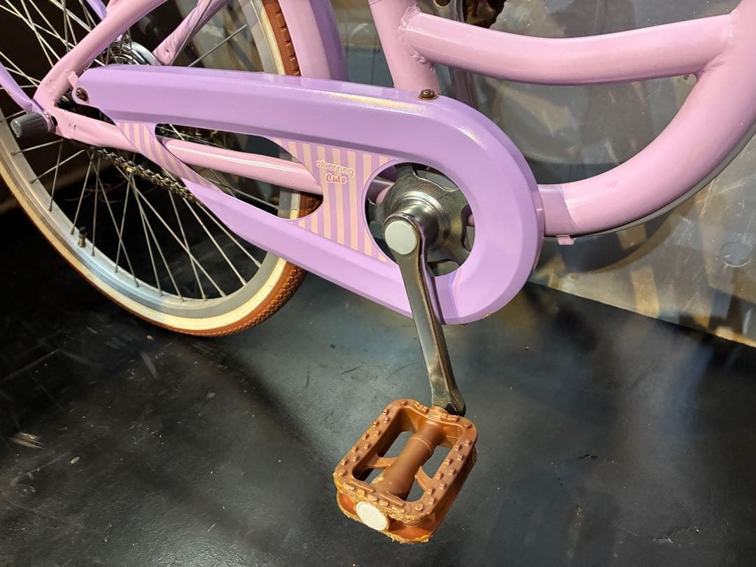 G9【大阪堺市/引取】中古自転車 子ども自転車 22インチ パープル系