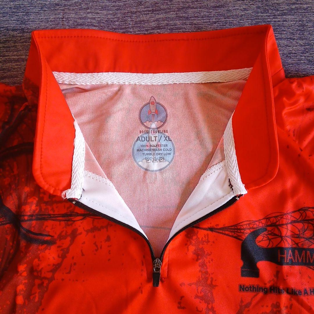 ✨新品✨ボウリングウェア　日本サイズ2XL　ブラックウィドー　ハンマー　レッド