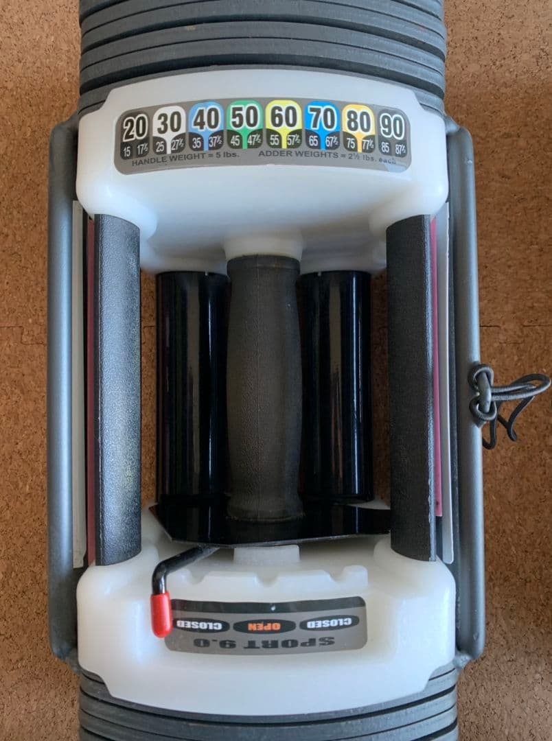 【ツル】ワンタッチ可変式ブロックダンベル(27段階） 20〜90ポンド ②