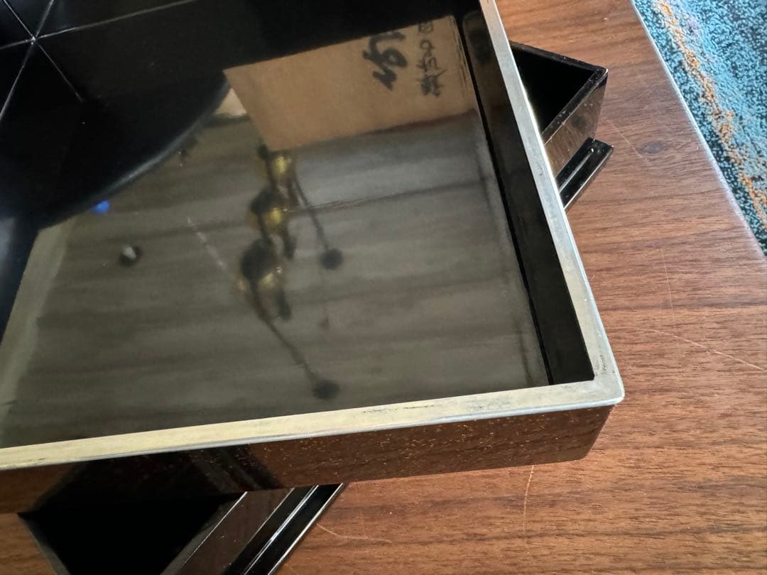 螺鈿　色紙箱　作家物