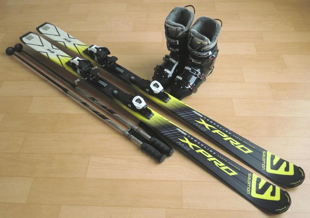 ■■送料無料■サロモン■メンズスキーセット■板165靴27-27.5■メンテ付■