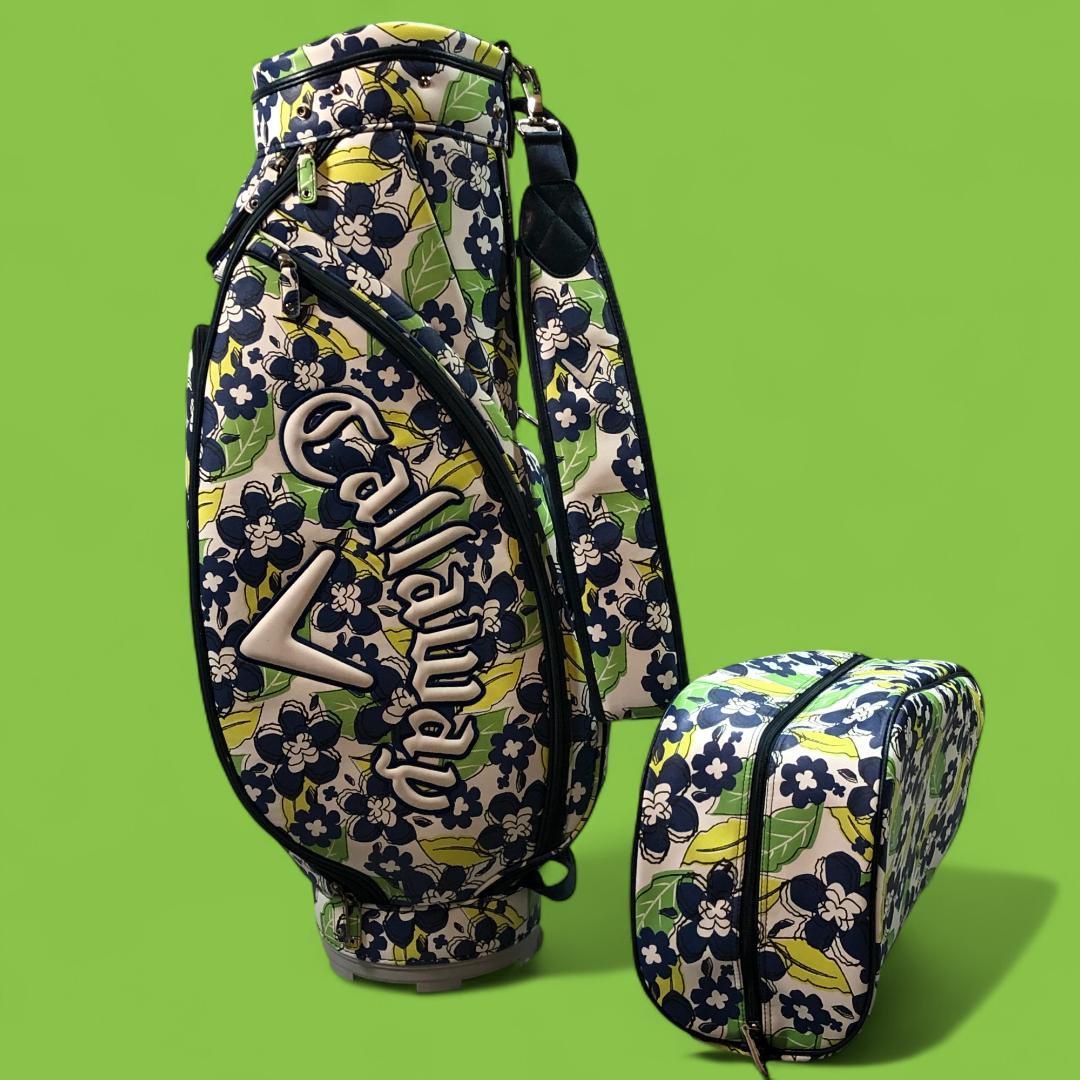 CALLAWAY キャロウェイ ゴルフ フード付き キャディバッグ 花柄 5分割