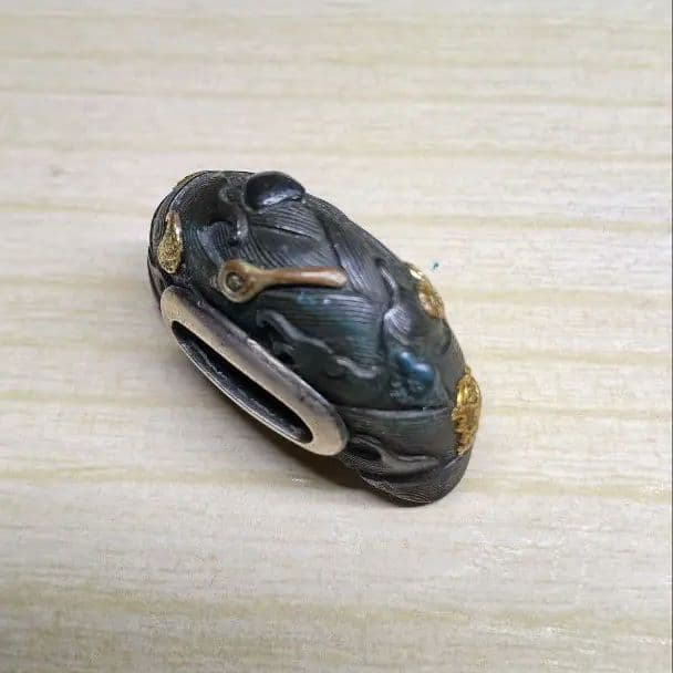 刀装具　美品海図貝づくし【縁、栗形、頭？鐺】