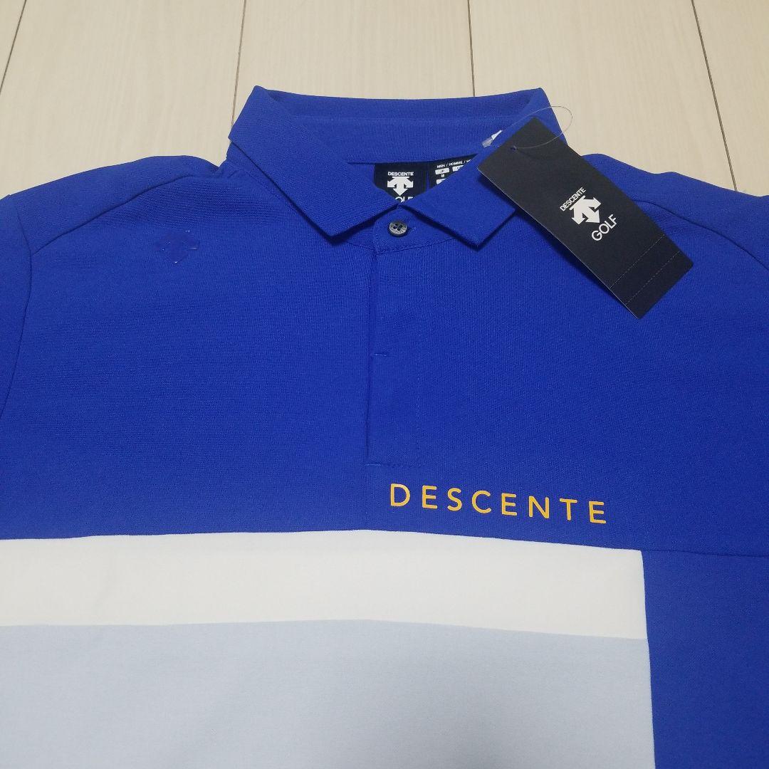 【入手困難】 デサントゴルフ ソロテックス 鹿の子 切替 半袖 ポロシャツ M