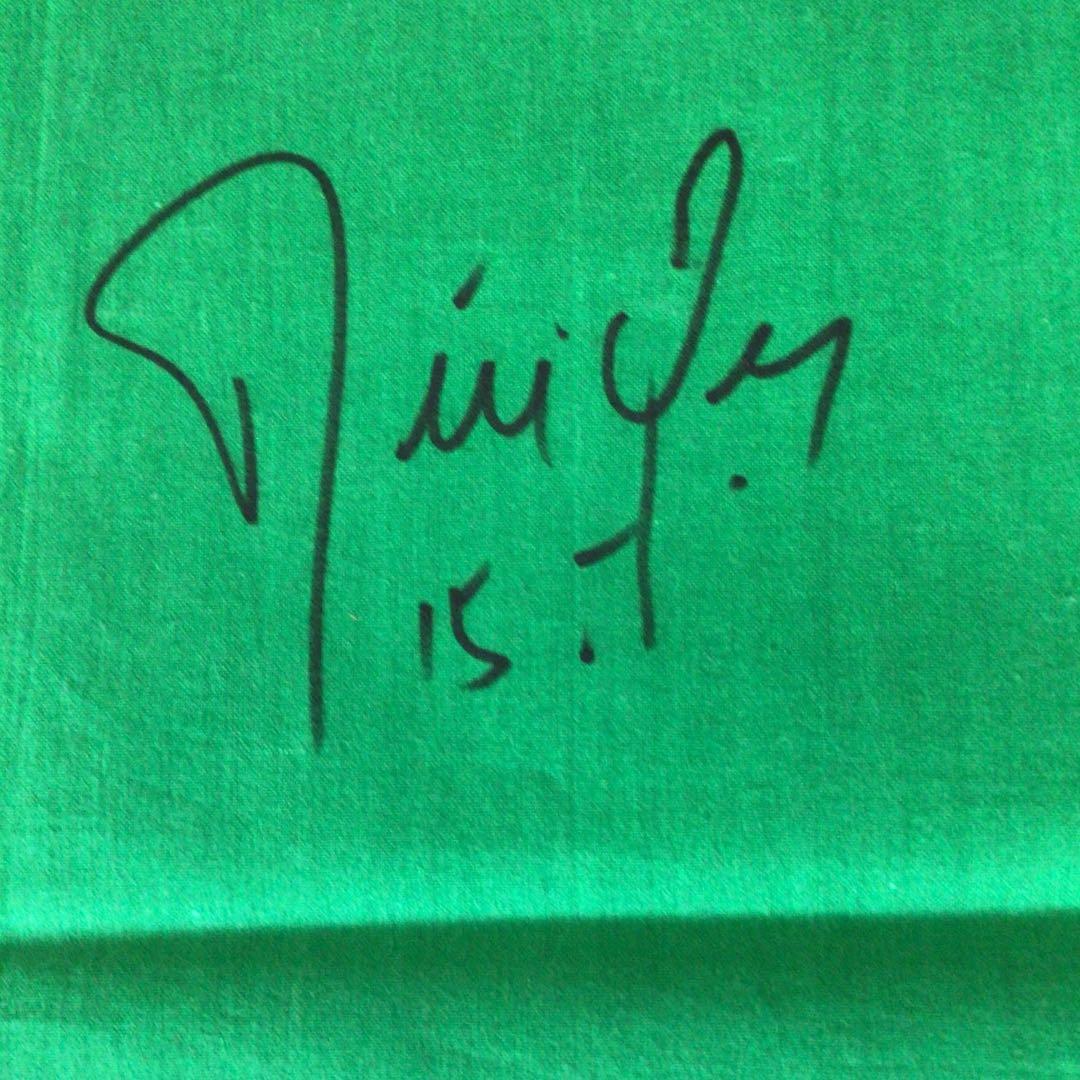 サッカー　読売ウイングス(ヴェルディ)　サイン入エンブレム　旗