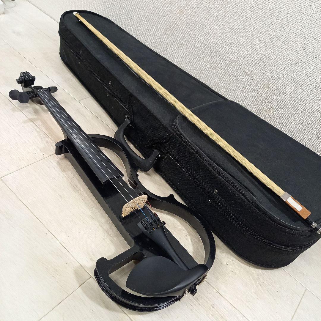 ノーブランド エレキバイオリン 4/4size メタリックブラック