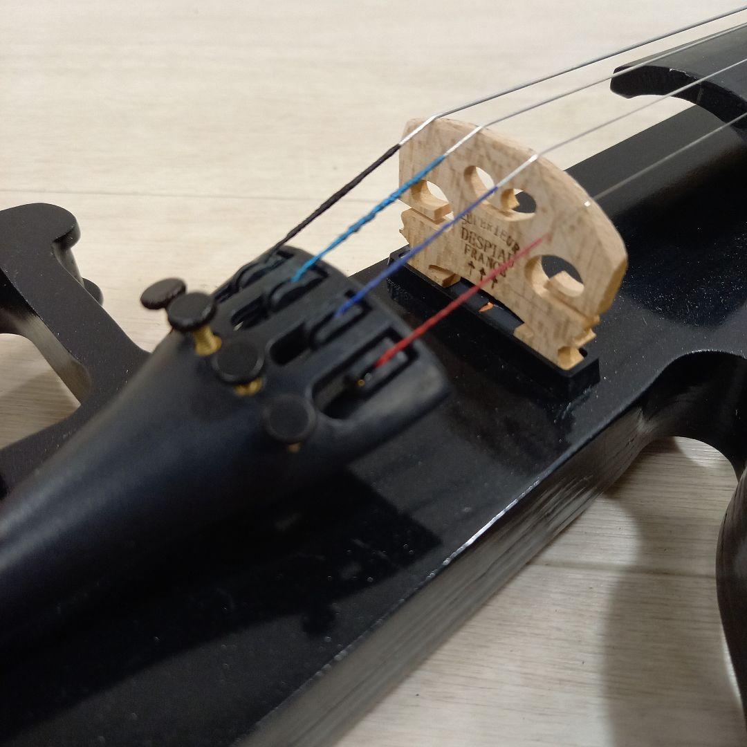 ノーブランド エレキバイオリン 4/4size メタリックブラック