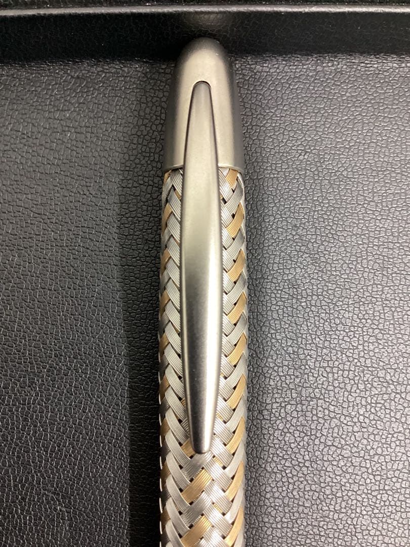 ポルシェデザイン編み込みボールペン シルバー ゴールド14K ※2020年廃版