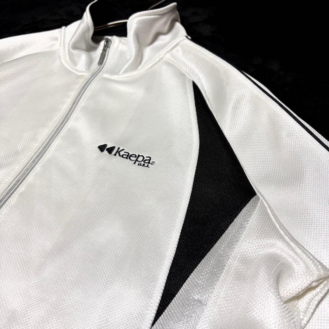 状態◯【Kaepa／ケイパ】トラックジャケット上下セット 刺繍ロゴ シルバー系