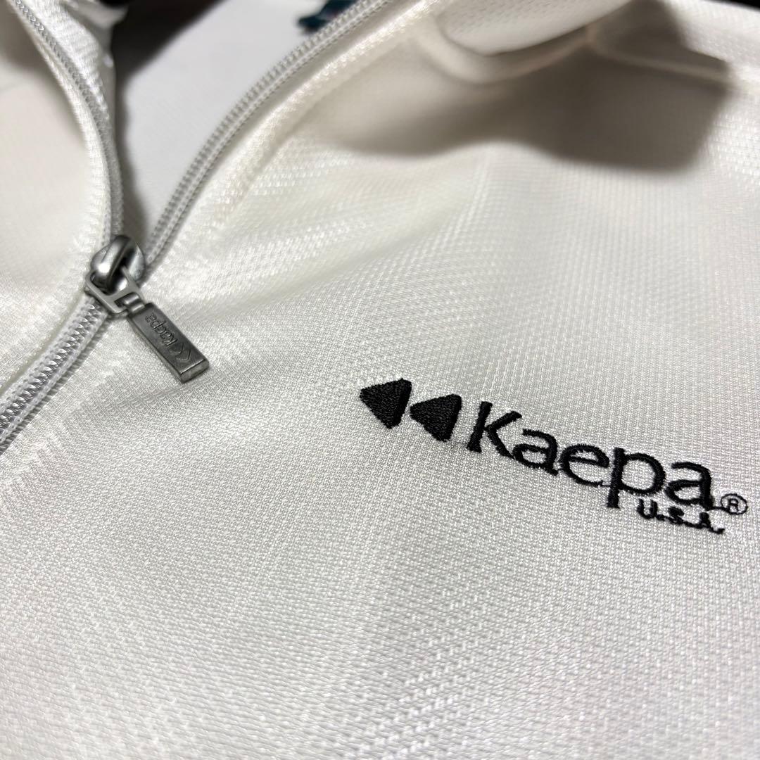 状態◯【Kaepa／ケイパ】トラックジャケット上下セット 刺繍ロゴ シルバー系