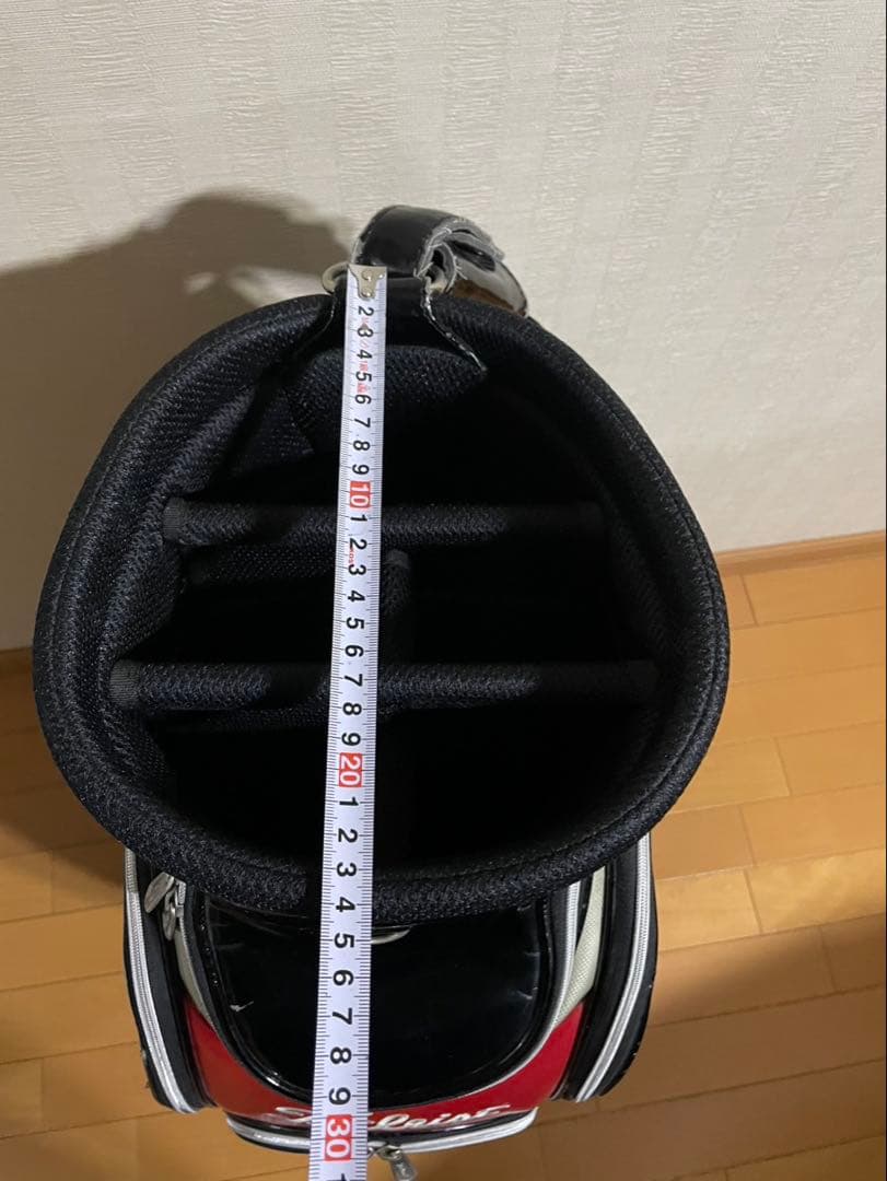 Titleist キャディバッグ 黒赤白 ストライプ