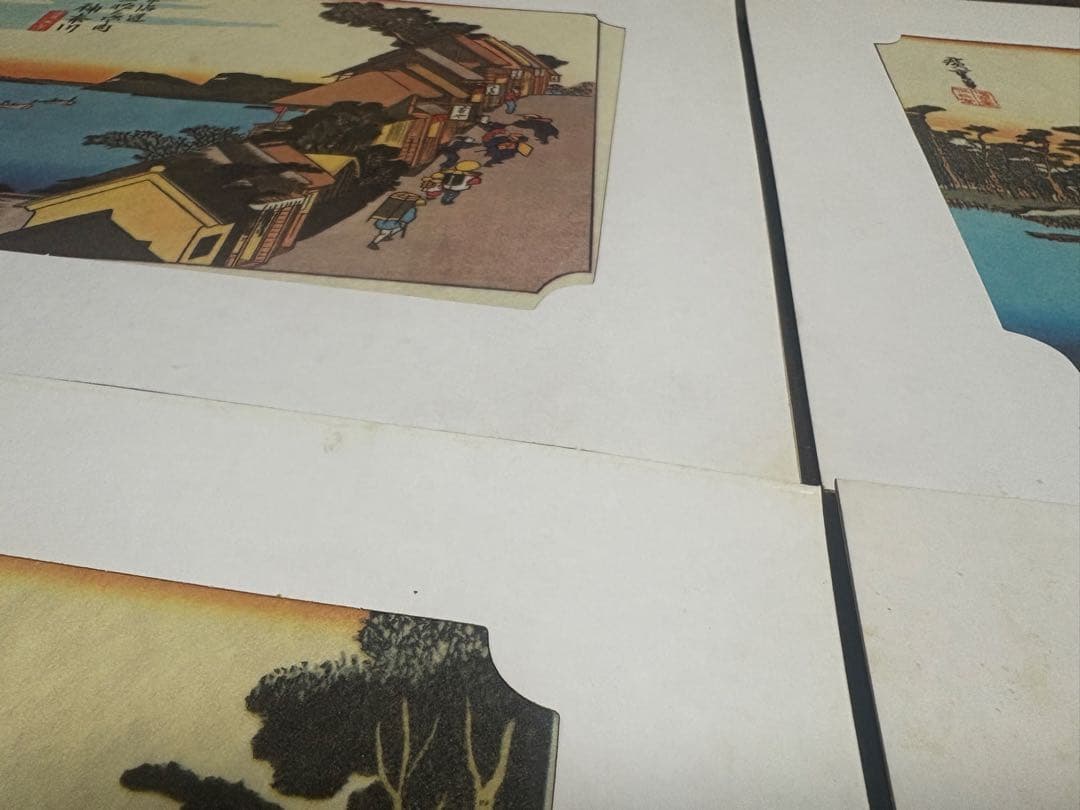 歌川広重 東海道五十三次 版画　全55枚揃 解説書付