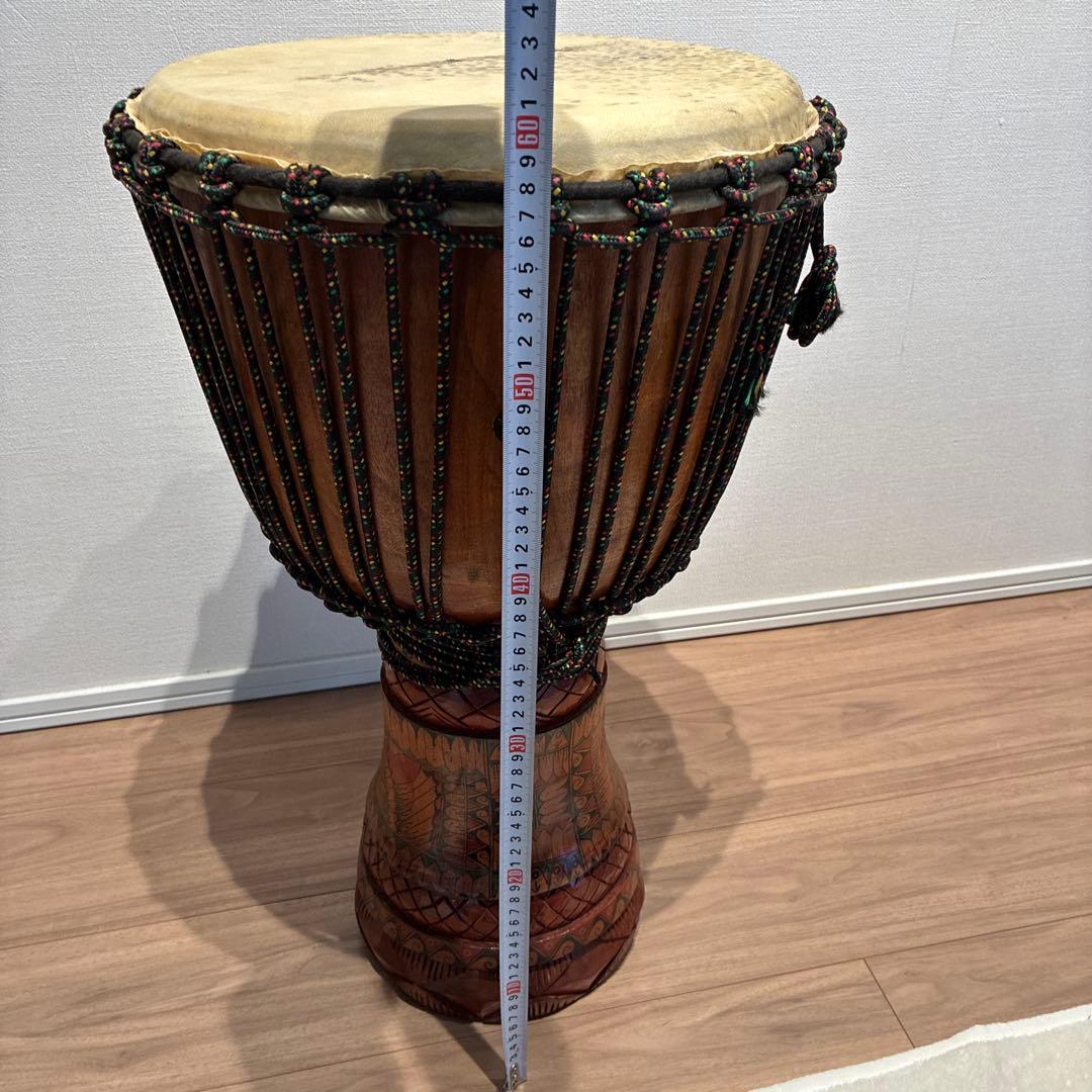 ジャンベ（Djembe）本皮／木胴 60×32cm ソフトケース付き