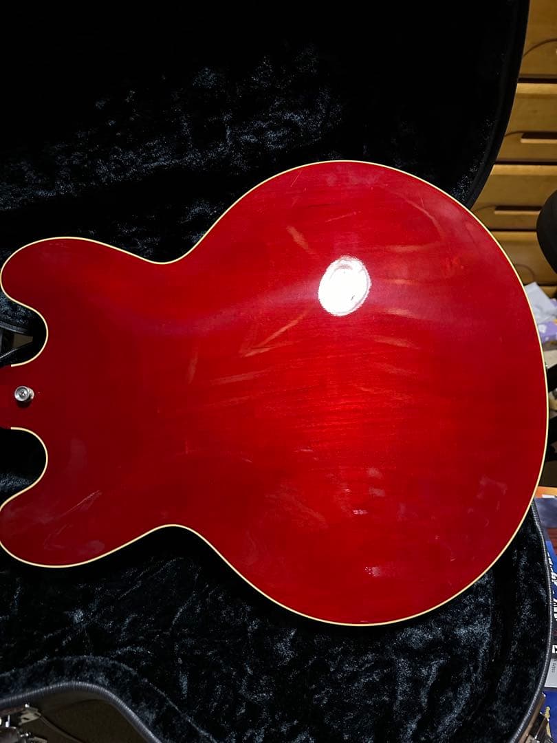 HISTORY セミアコースティックギター 赤