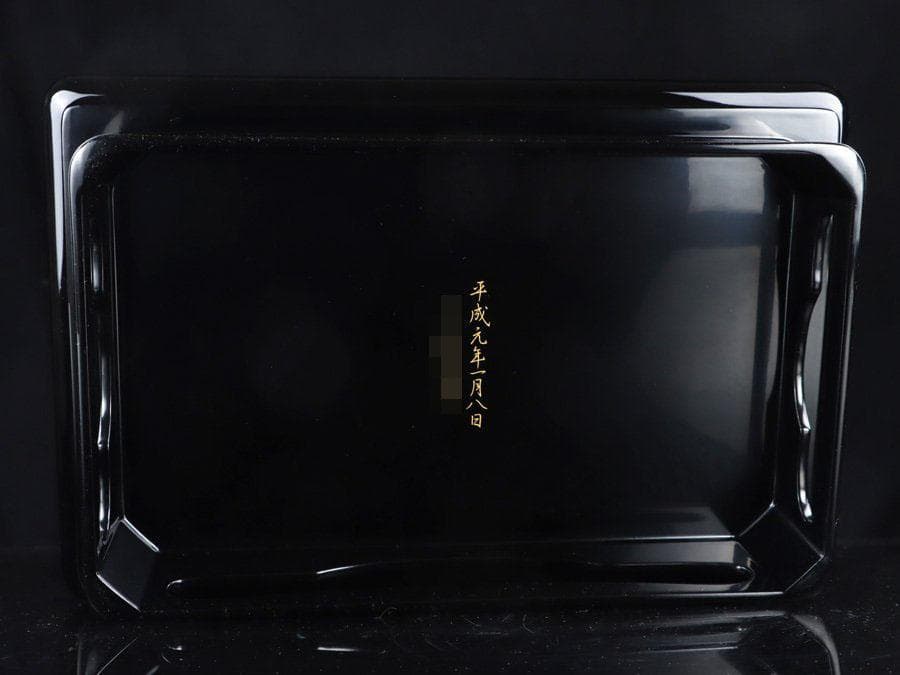 専用Y2280 輪島塗蒔絵師 北清右衛門 山水彩色色絵蒔絵 御屠蘇一式 共箱