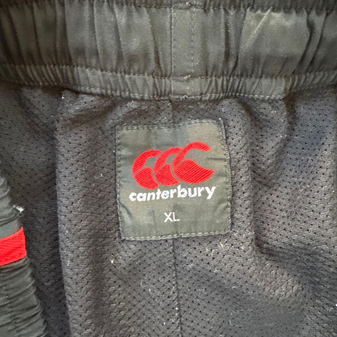 canterbury ウォームアップパンツ 黒 赤