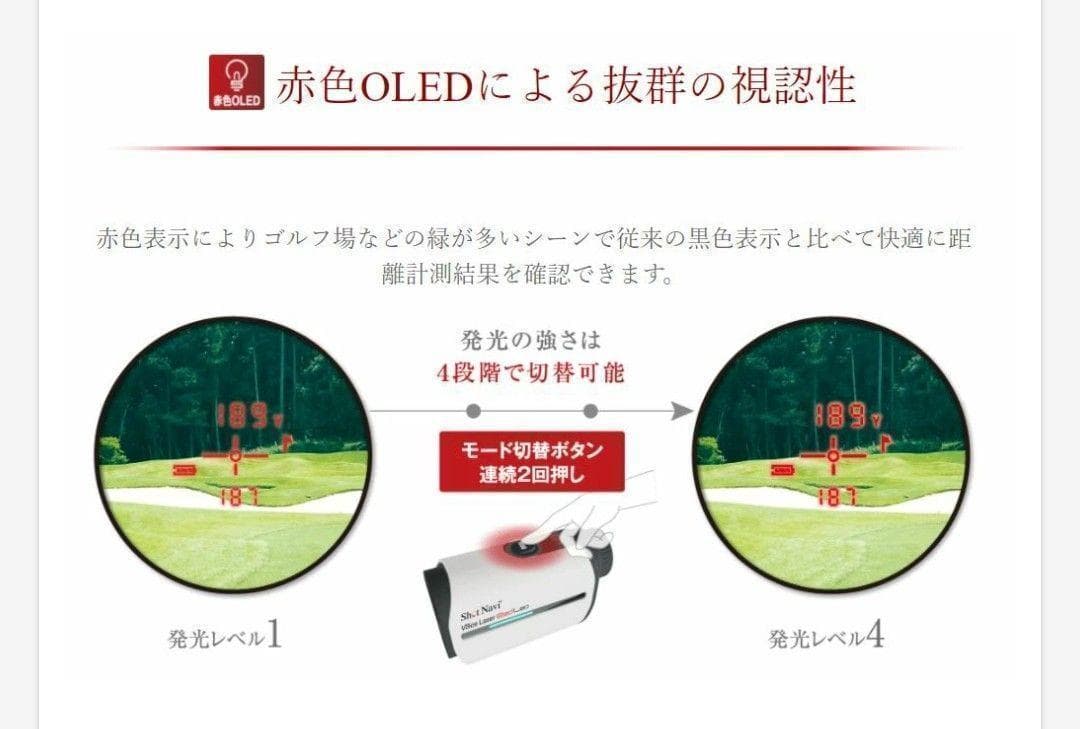 【新品】ショットナビ ゴルフ 距離計 Voice Laser Red +おまけ