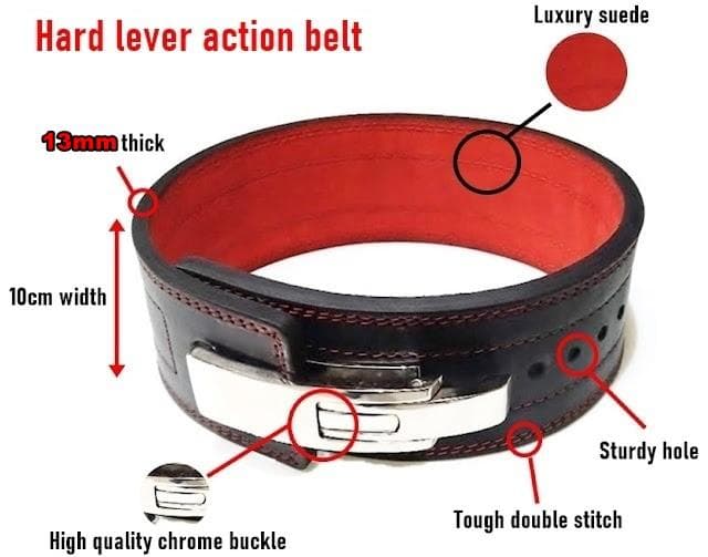 (S)本牛革OEMレバーアクションパワーベルト13mm極厚ハード仕上げ