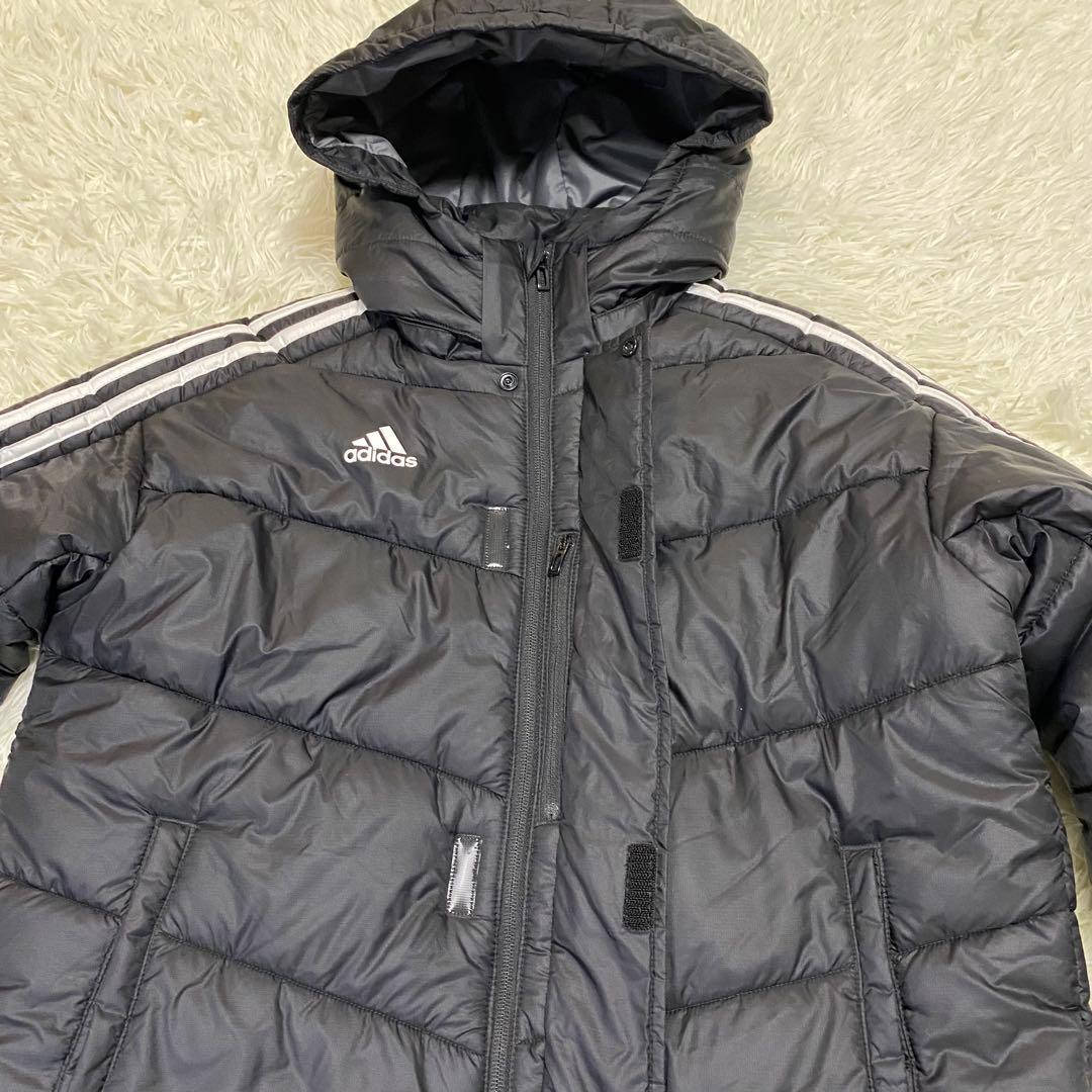 【美品】adidas ダウンコート ベンチコート ブラック ec9209