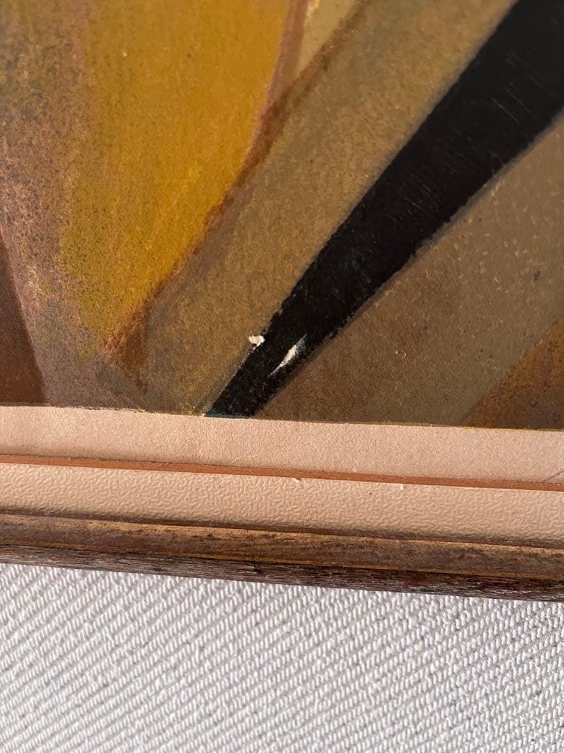 キュビズム リトグラフ 木製フレーム付き