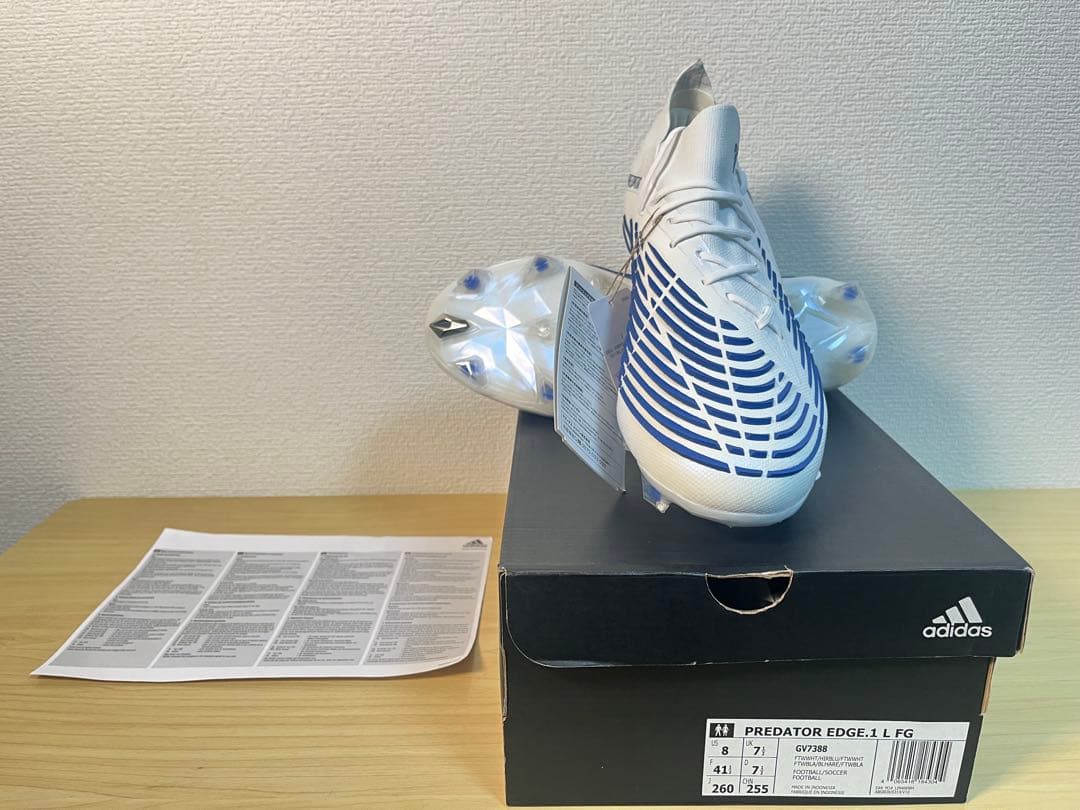 adidas Predator 26.0cm FG ホワイト/ブルー