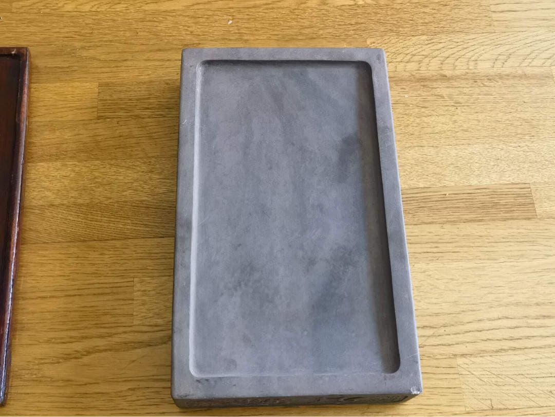 端渓硯 大 吉慶有餘 長24.5cm