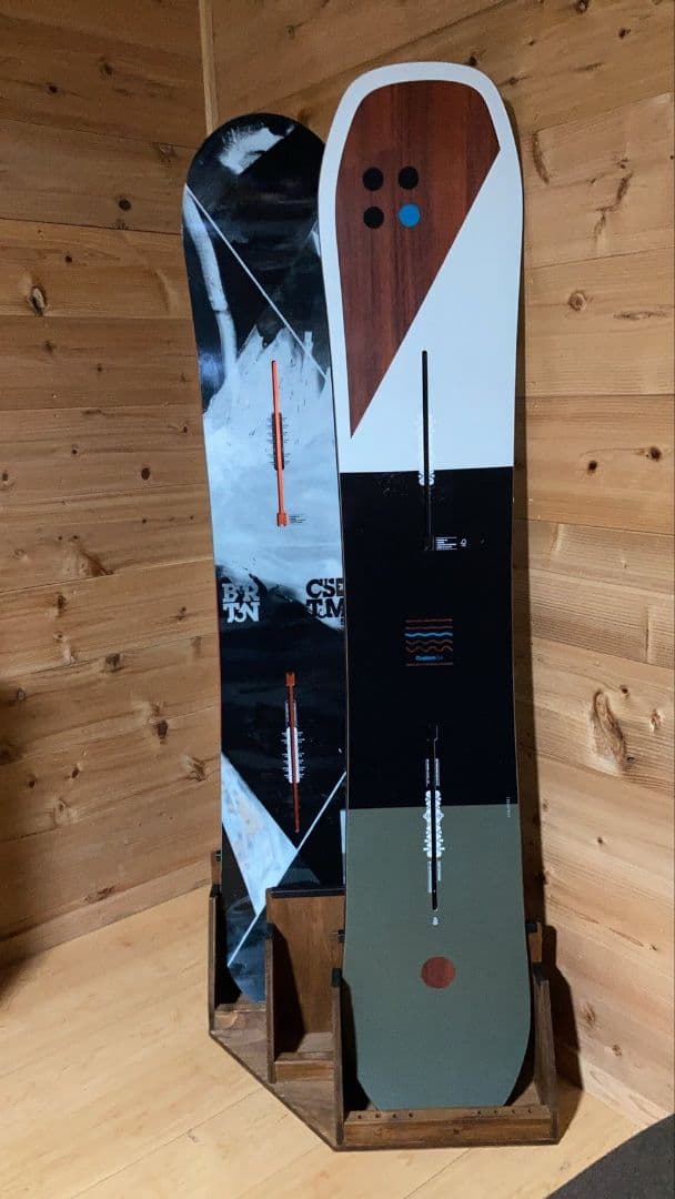 スノーボードディスプレイスタンドラック　３本用カラーウィールナット