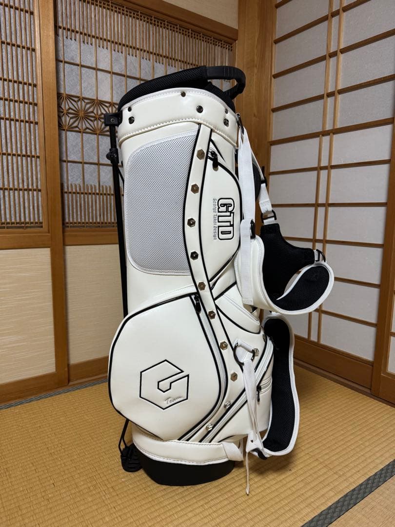 【新品・未使用】GTD ゴルフバッグ・キャディバッグ ホワイト