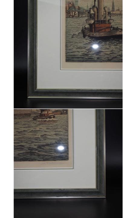 送料無料 19世紀末～20世紀初　銅板画　直筆サイン