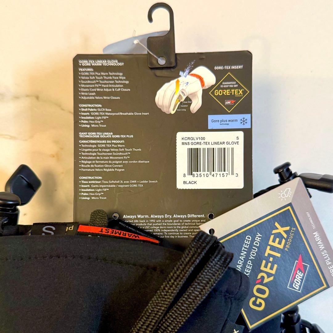 686 ゴアテックス グローブ S 5本指 スノボ