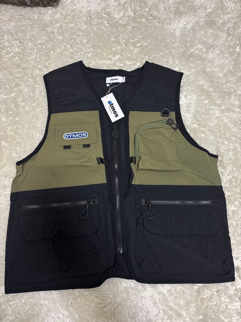 atmos MAASU-JK024 ブラック フィッシングベスト L