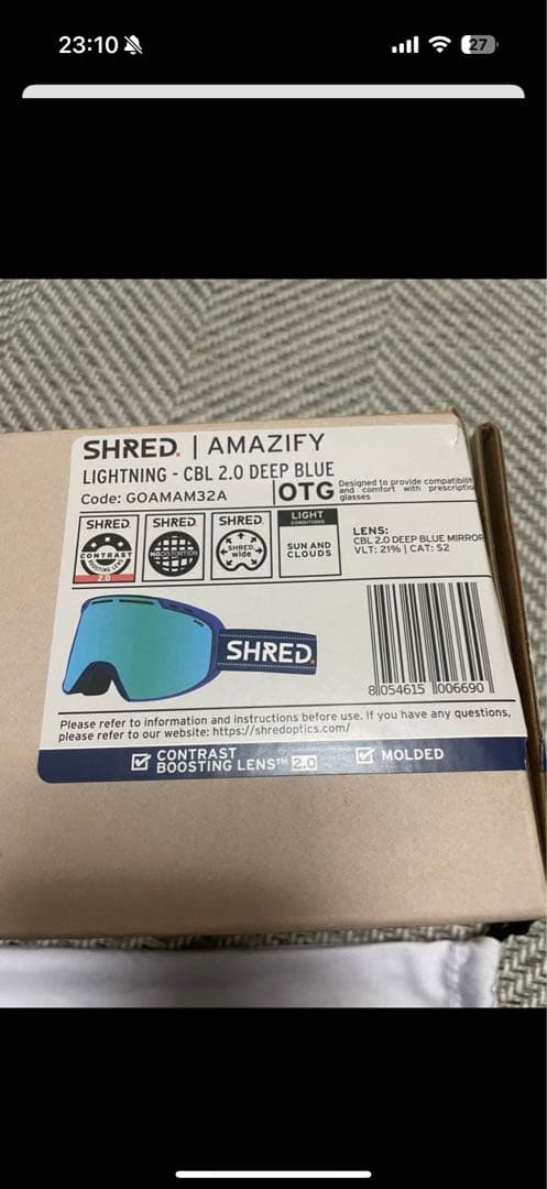 SHRED. シュレッドAMAZIFY ゴーグル アメジファイ