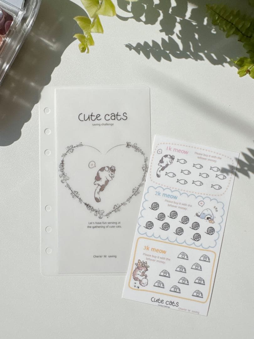 A6 リフィル cute cat saving checksheet 2300円