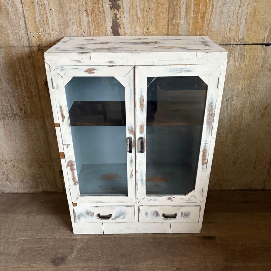 シャビーシック　ヴィンテージ　キャビネット