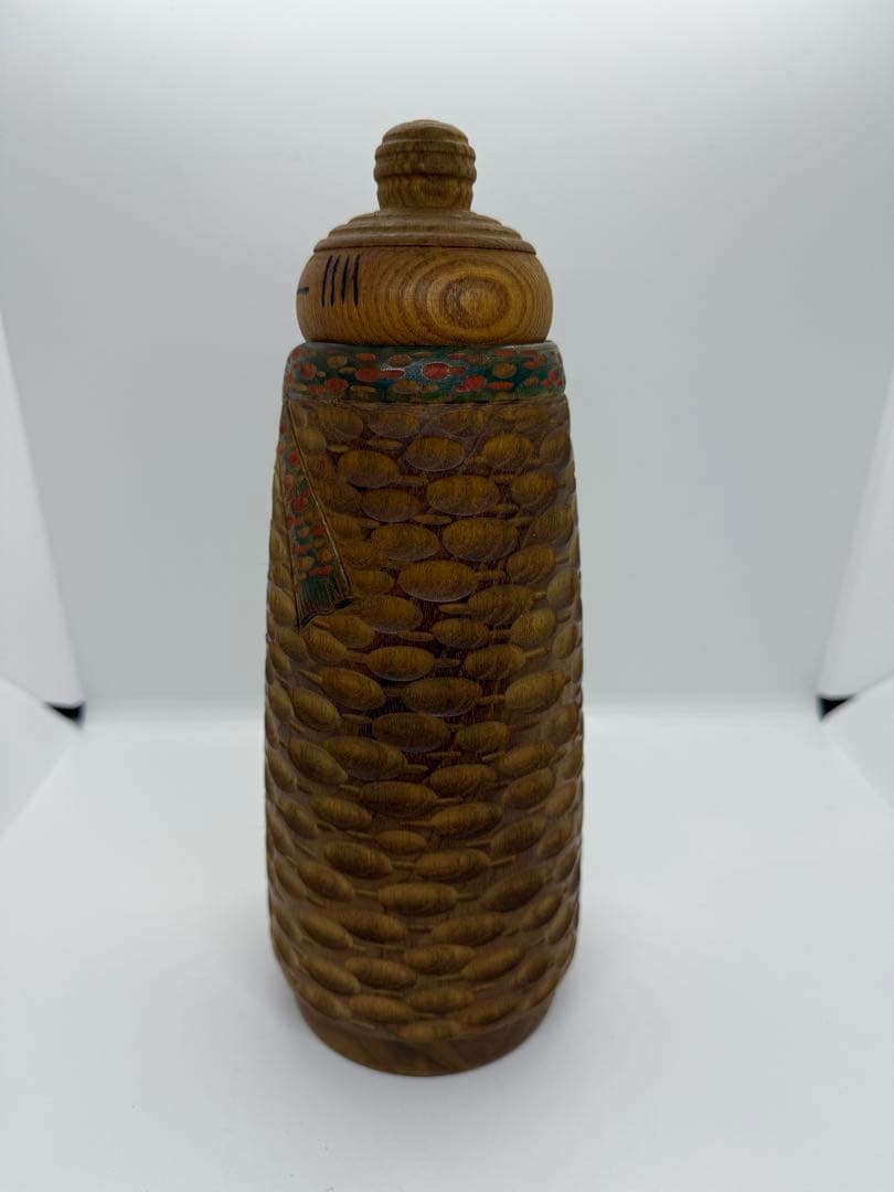 木製 こけし人形 伝統的デザイン 創作こけし　作者あり