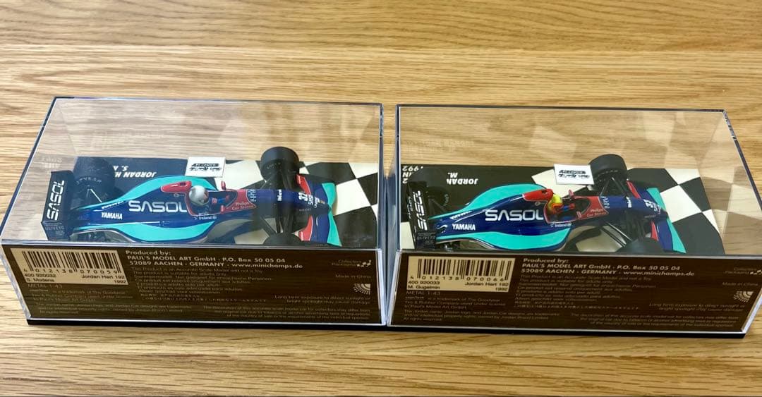 ミニチャンプス 1992年 ジョーダン・ヤマハ192 1/43 2台セット