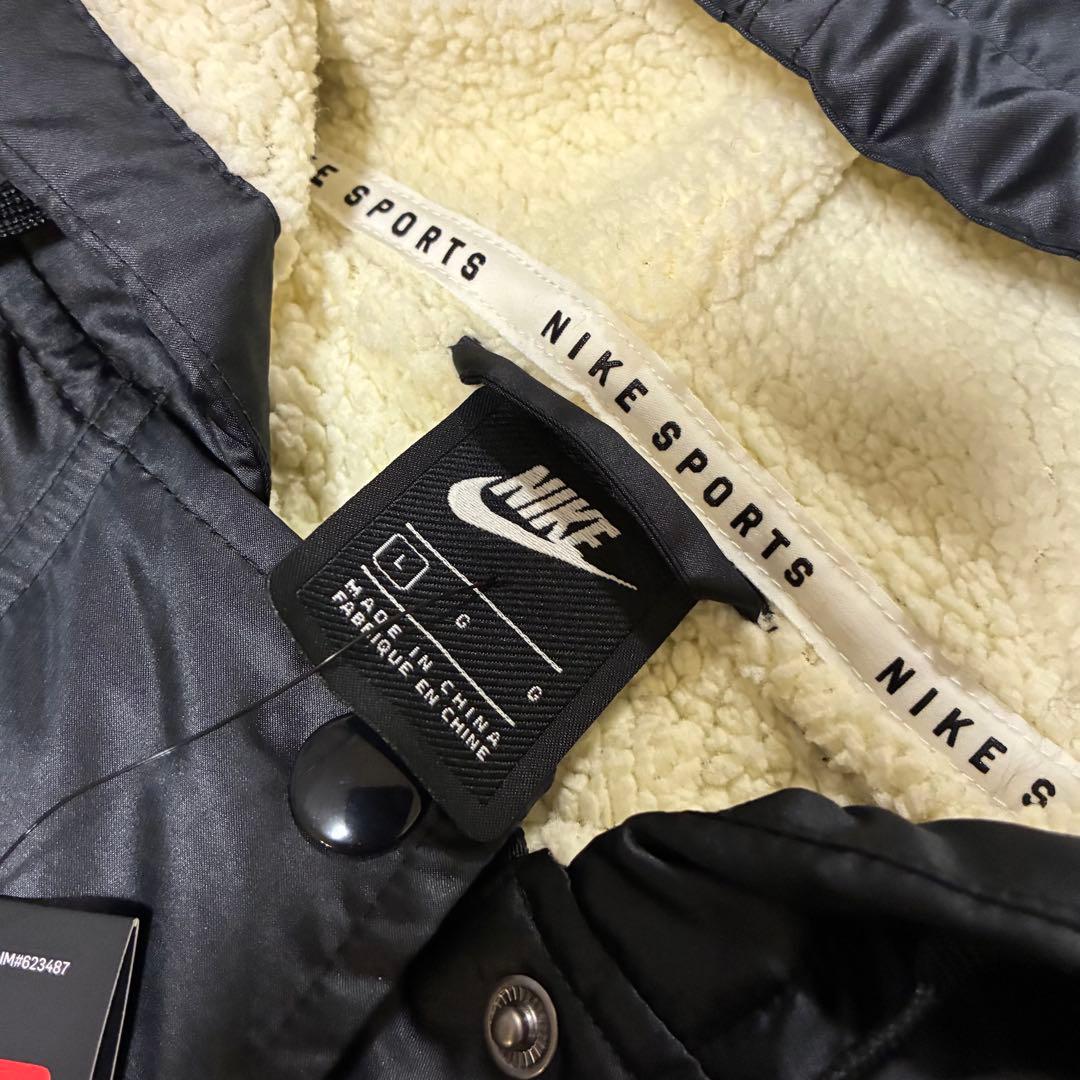 NIKE 【未使用タグ付】 ベンチコート 黒 ブラック ボア Lサイズ